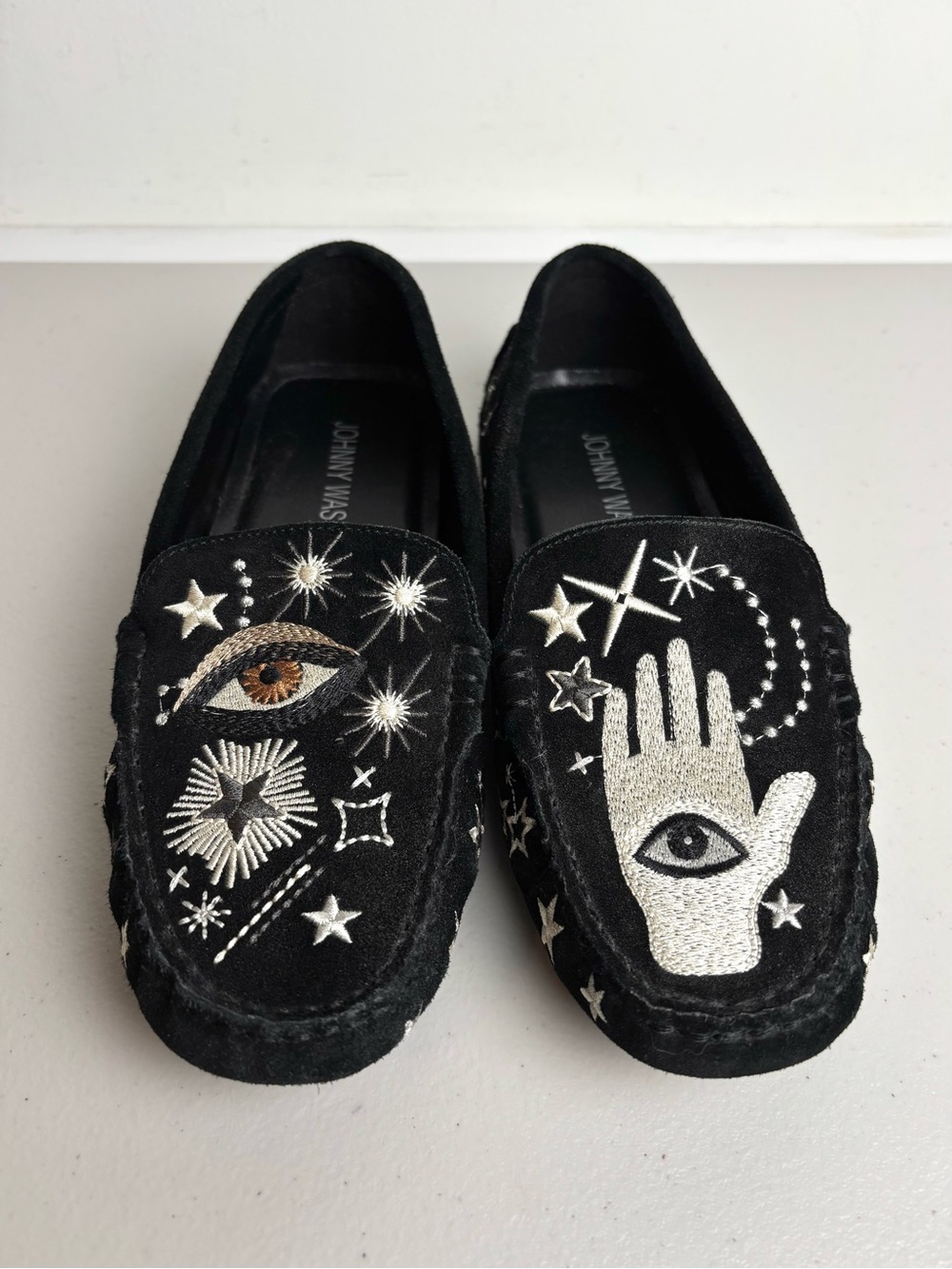 Johnny Was Celestial Moccasin Shoes Loafers Embroidered Women’s 7